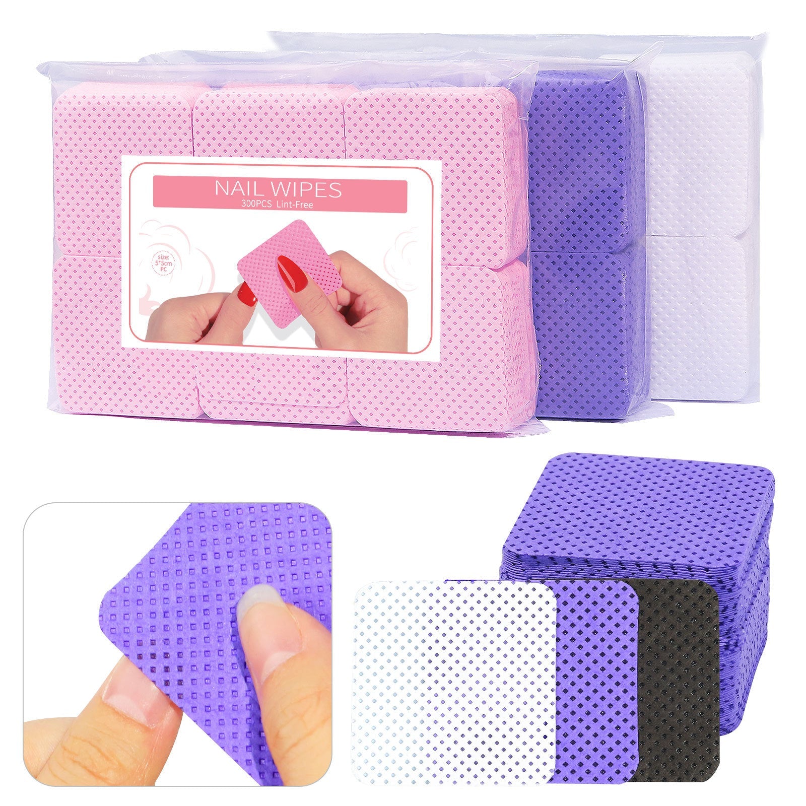 Lint-Free Nail Wipes 300pcs