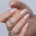 Moon Veil S Almond almond press-on nails