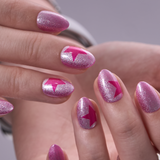 Neon Twinkle RS Almond almond press-on nails