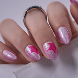 Neon Twinkle RS Almond almond press-on nails