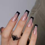 Designer s Pick | Noir Shine L Square square press-on nails
