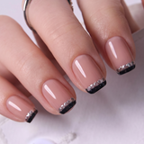 Noir Trim S Squoval squoval press-on nails