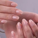 Nude Bloom S Oval oval press-on nails