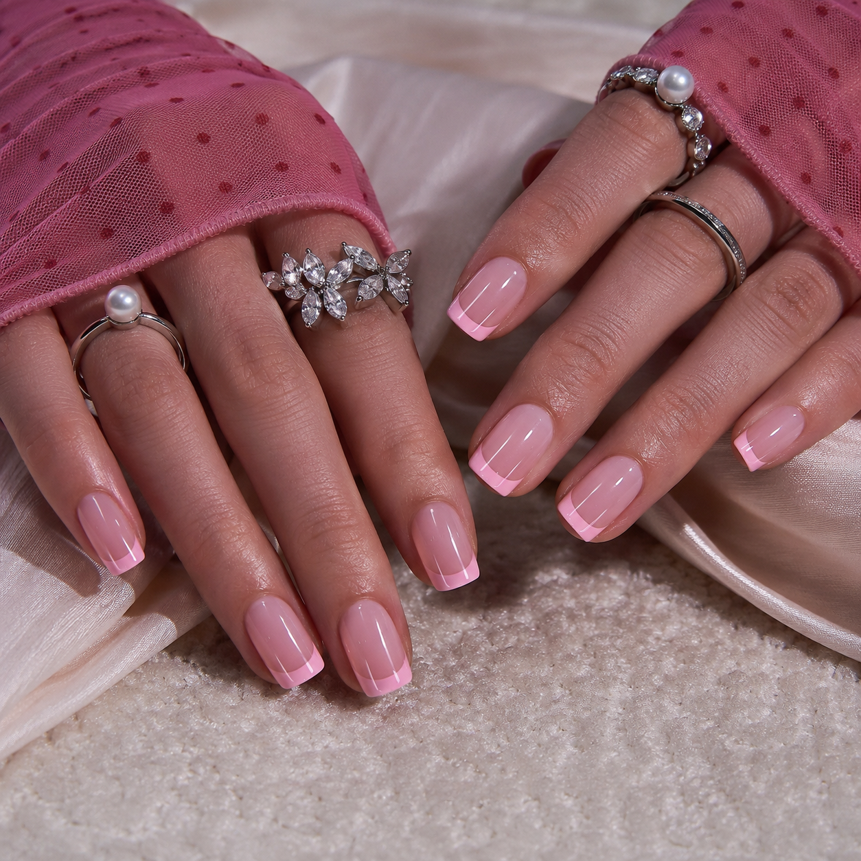 Nude Clarity S Squoval squoval press-on nails