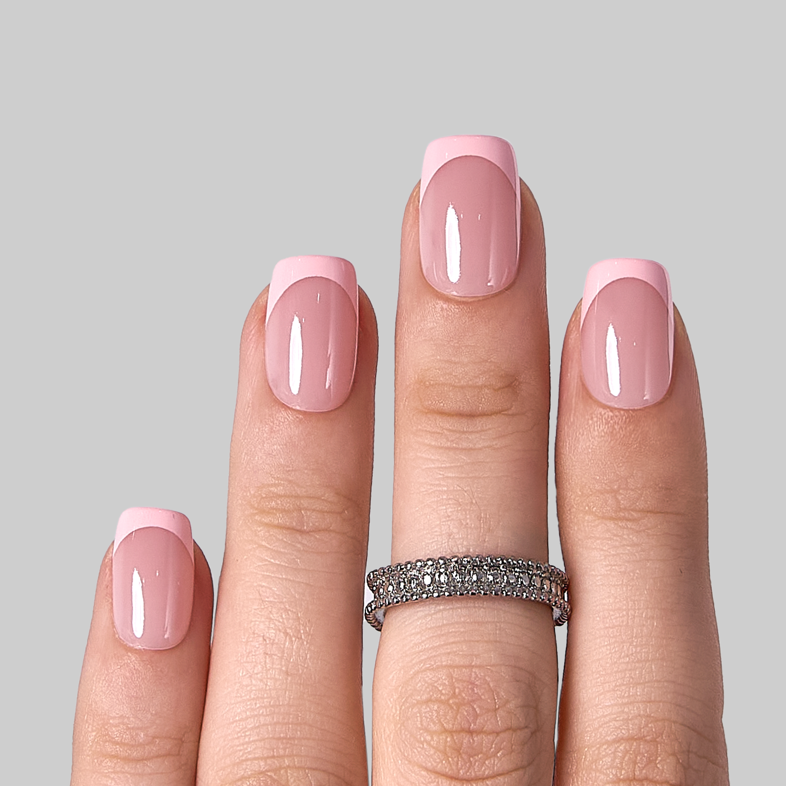 Nude Clarity S Squoval squoval press-on nails