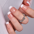 Nude Grace Charm medium squoval press-on nails