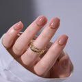 Nude Halo S Squoval short squoval press-on nails