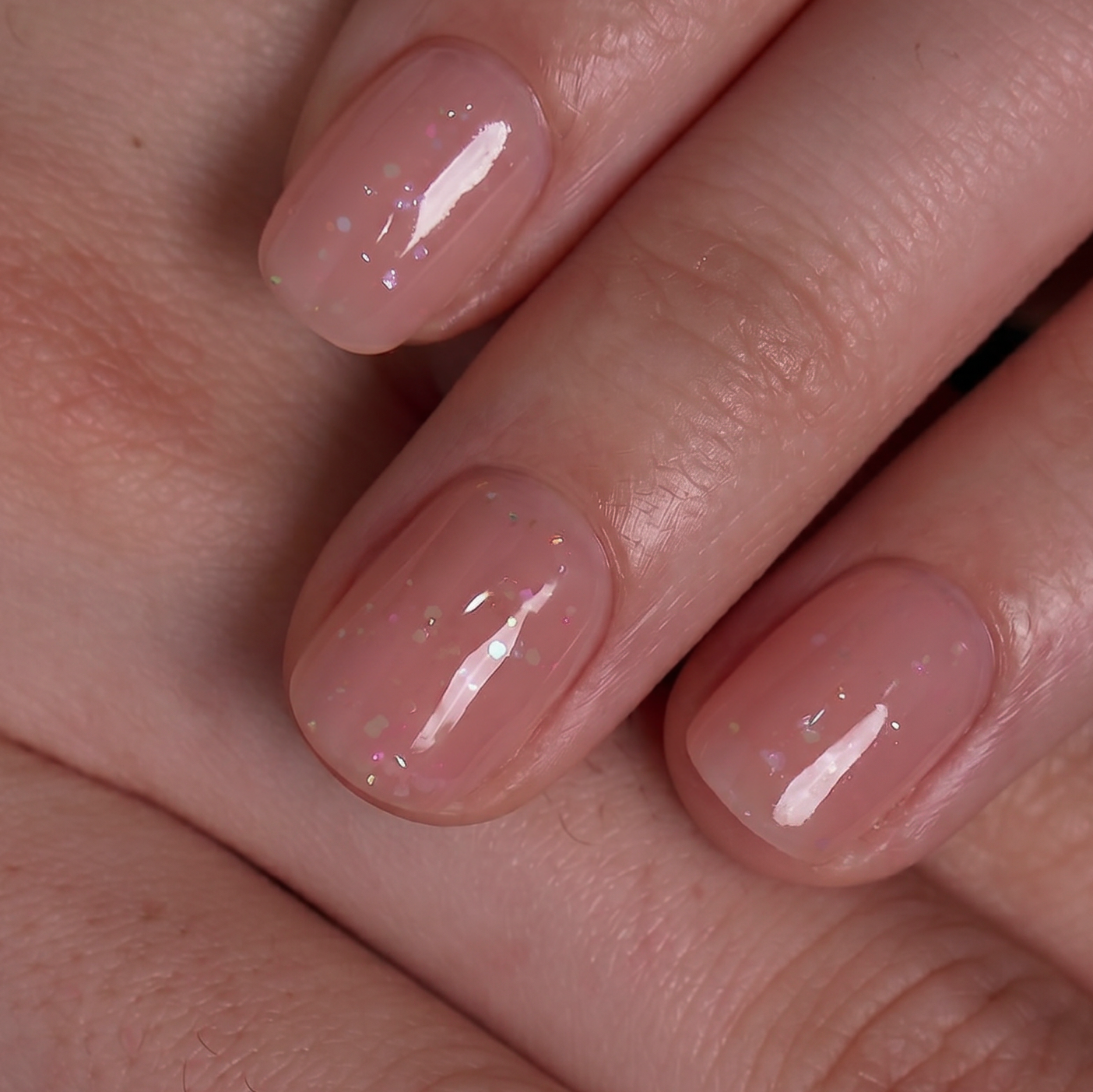 Nude Luster RS Squoval squoval press-on nails