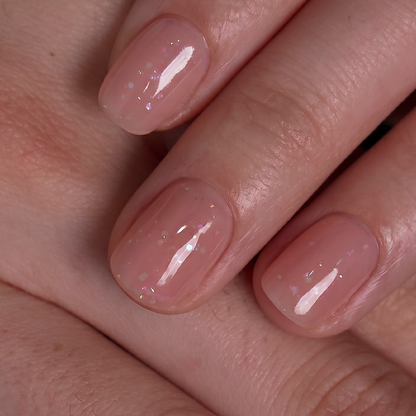 Nude Luster RS Squoval squoval press-on nails