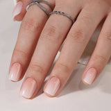 Nude Pink short squoval Ver 2 press-on nails