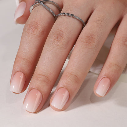 Nude Pink short squoval Ver 2 press-on nails