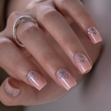 Nude Spark S Squoval squoval press-on nails