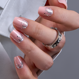 Nude Spark S Squoval squoval press-on nails
