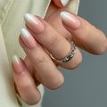 Nude Tips short almond press-on nails