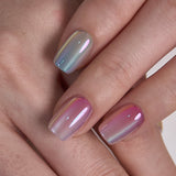 Opal Glow S Squoval short squoval press-on nails