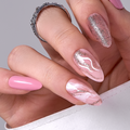 Pastel Shine L stiletto press-on nails