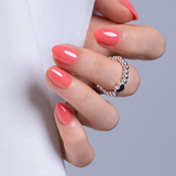 Peach Glaze RS Almond almond press-on nails