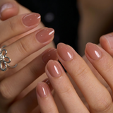Peach Nude RS Almond almond press-on nails
