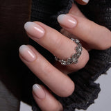 Pearl Fade S Oval short oval press-on nails