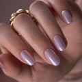 Pearl Halo S Oval short oval press-on nails