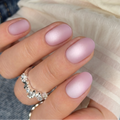 Pearl Haze S Oval oval press-on nails
