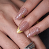 Pearl Tides M Almond almond press-on nails