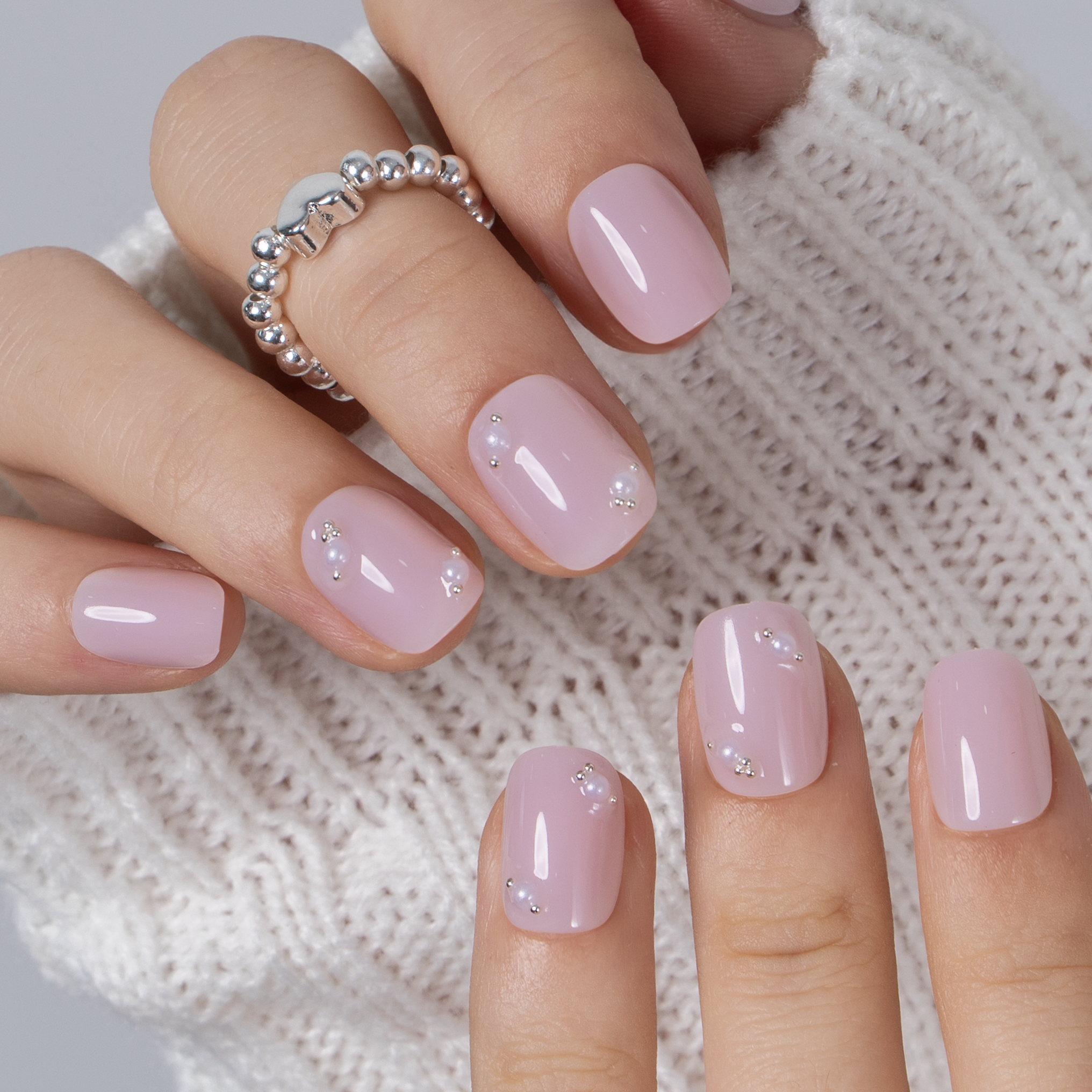 Pearl Whisper RS Squoval squoval press-on nails