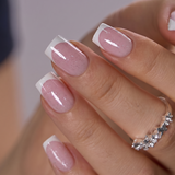 Petal Snow M Squoval squoval press-on nails