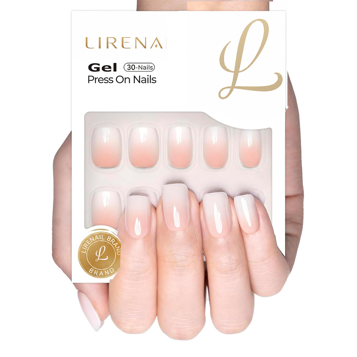 Pink and White – S Square (Soft Gel)
