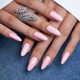 Pink Aura L stiletto press-on nails