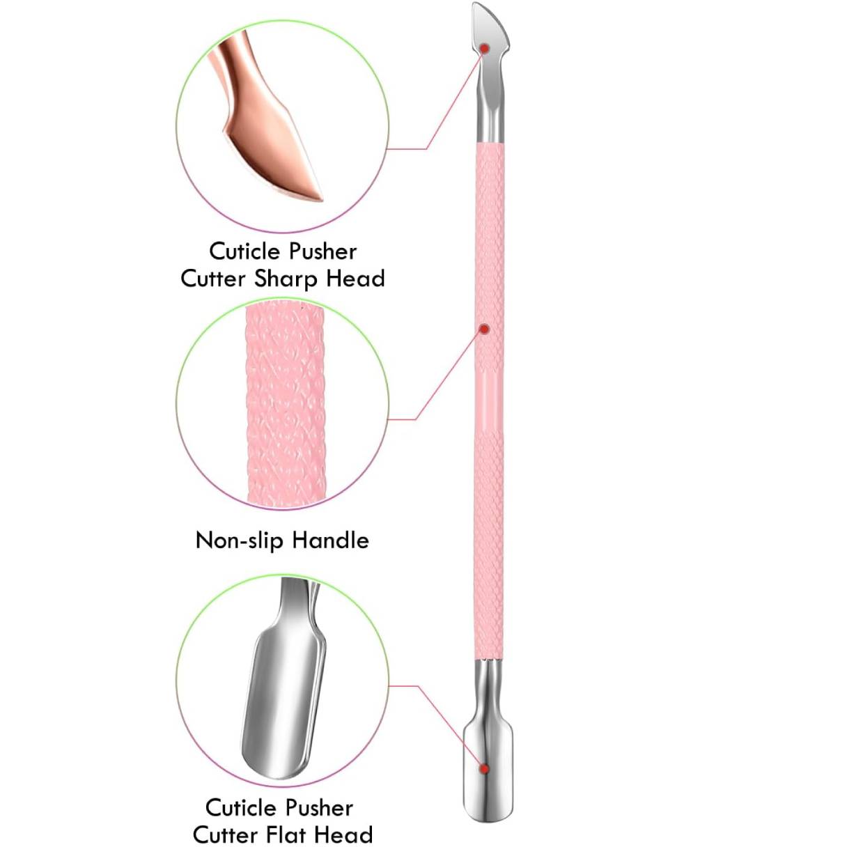 Pink Cuticle Pusher and Cutter Remover product view