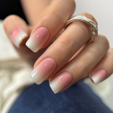Pink Drift medium squoval press-on nails