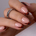 Pink Leopard short almond press-on nails
