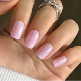 Pink Stardust S Squoval squoval press-on nails