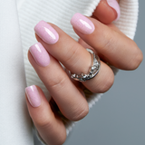 Pink Stardust S Squoval squoval press-on nails