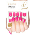 Pink Story short squoval soft gel press-on nails