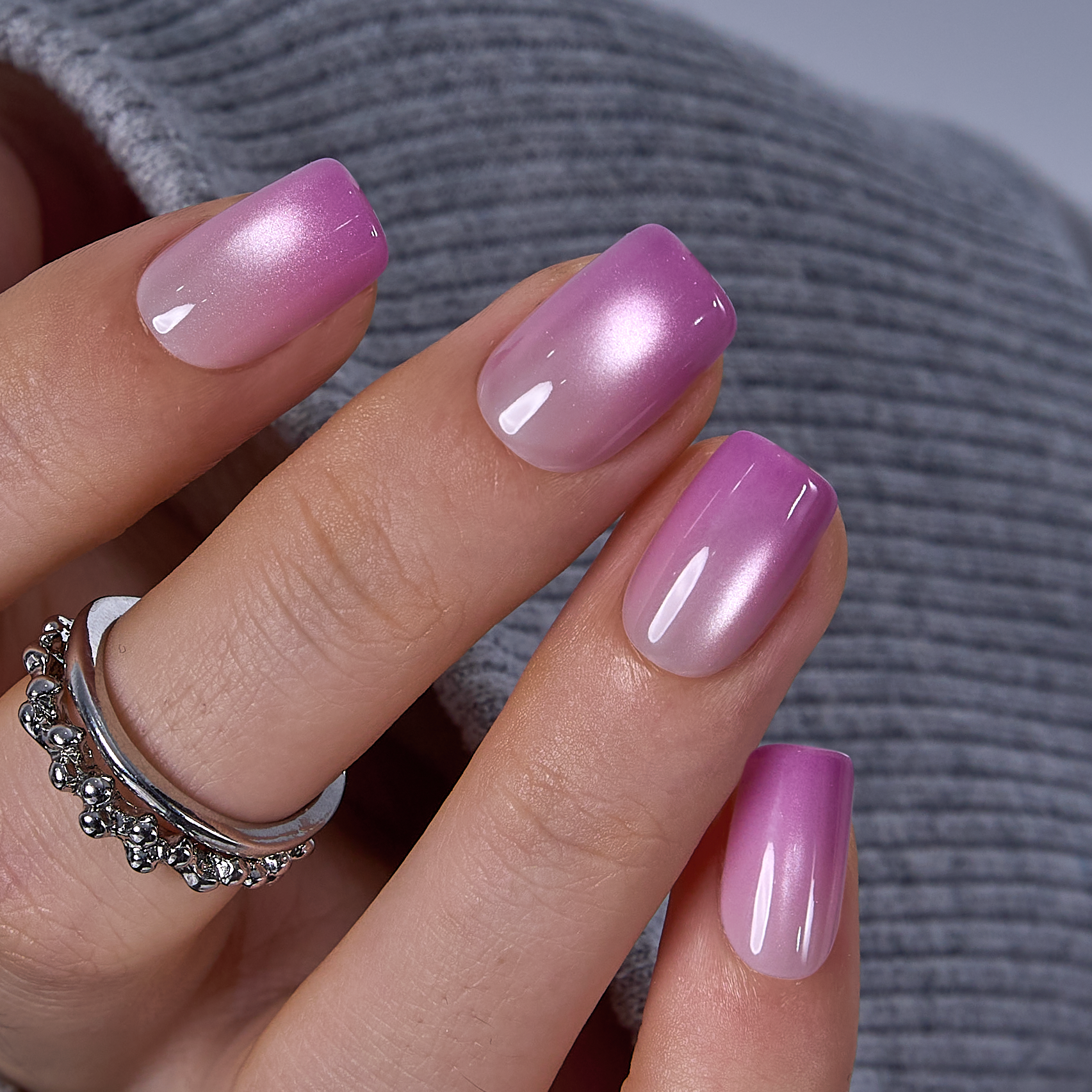 Pink Veil S Squoval squoval press-on nails