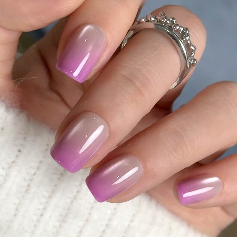 Pink Veil S Squoval squoval press-on nails