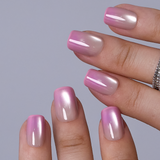Pink Veil S Squoval squoval press-on nails