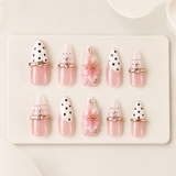 Pink Oval Short press-on nails by Lirenail - package