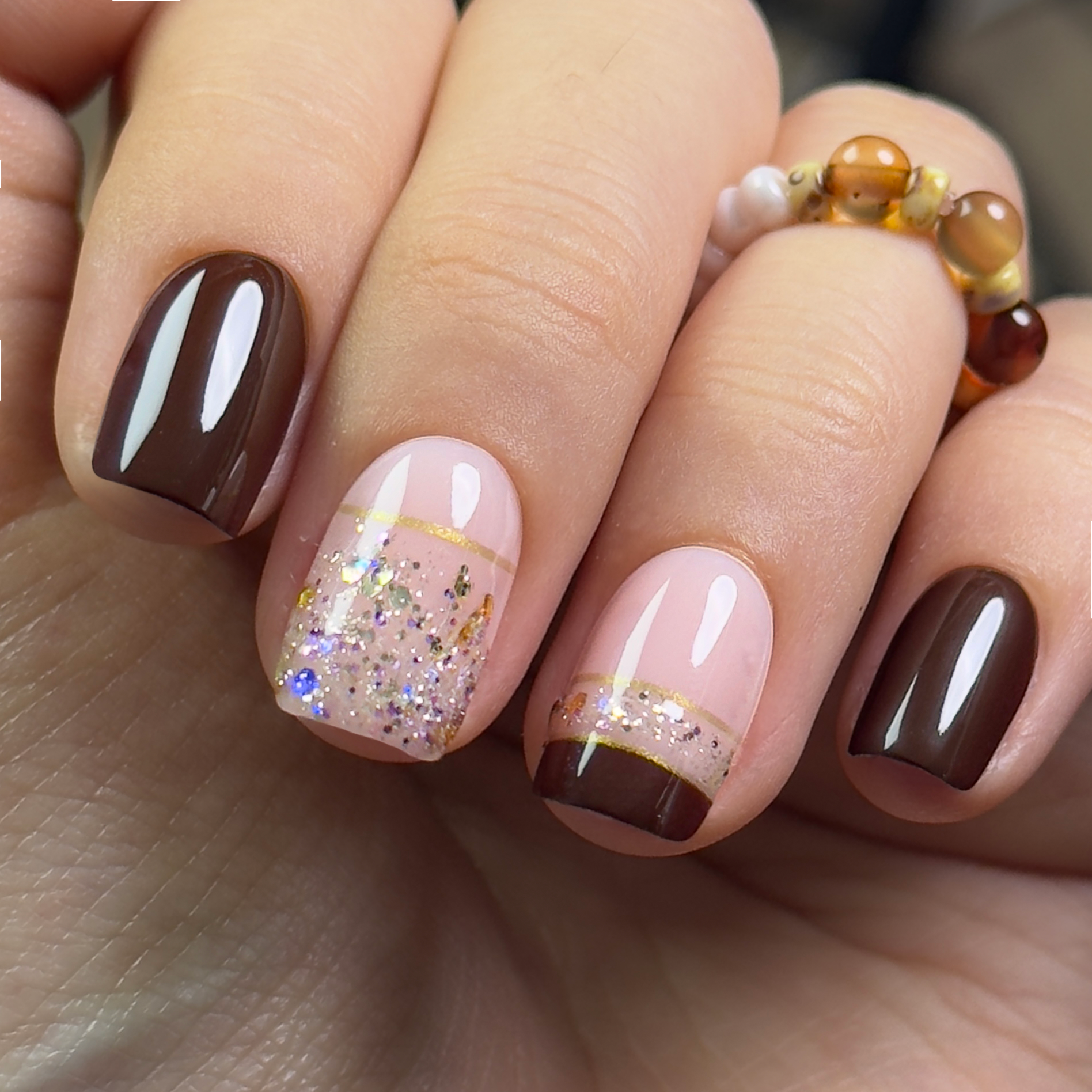Autumn Glow S Squoval squoval press-on nails