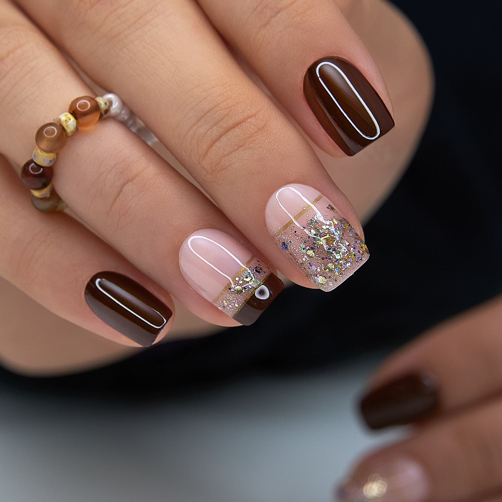 Autumn Glow S Squoval squoval press-on nails