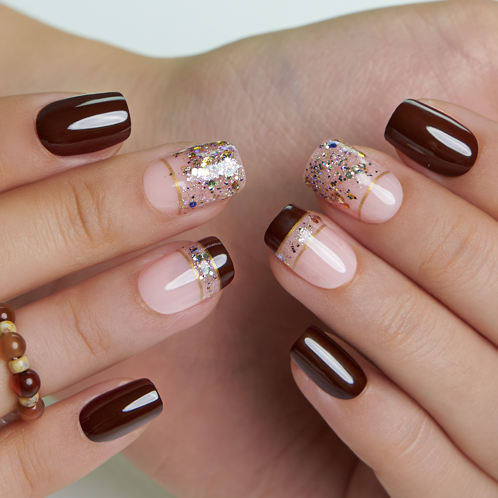 Autumn Glow S Squoval squoval press-on nails