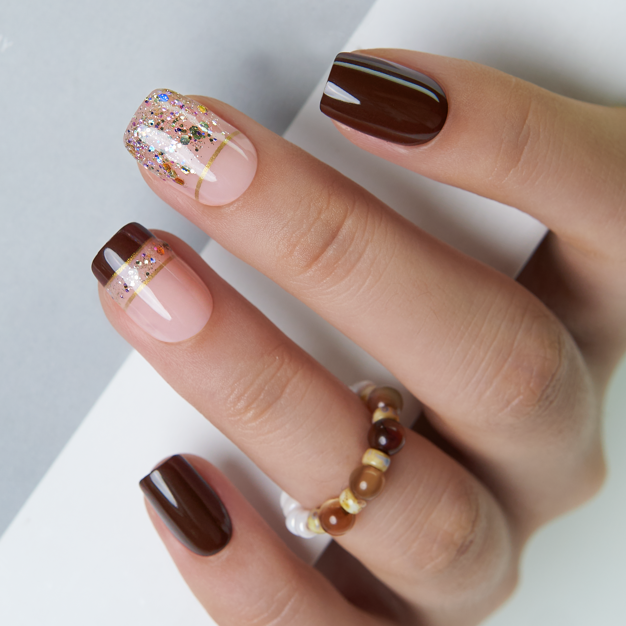 Autumn Glow S Squoval squoval press-on nails