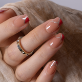 Red Glam M Squoval squoval press-on nails