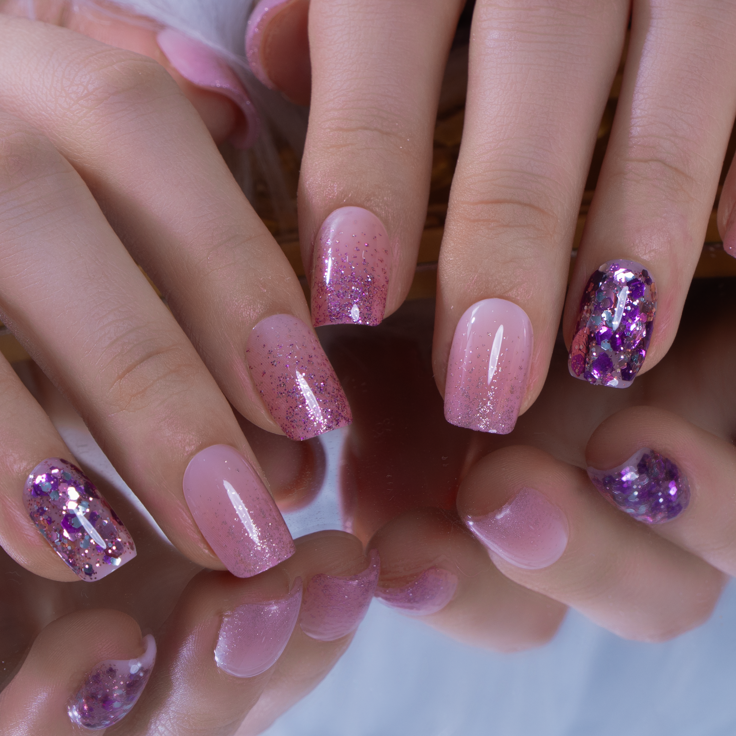 Blush Glitter S Squoval product view
