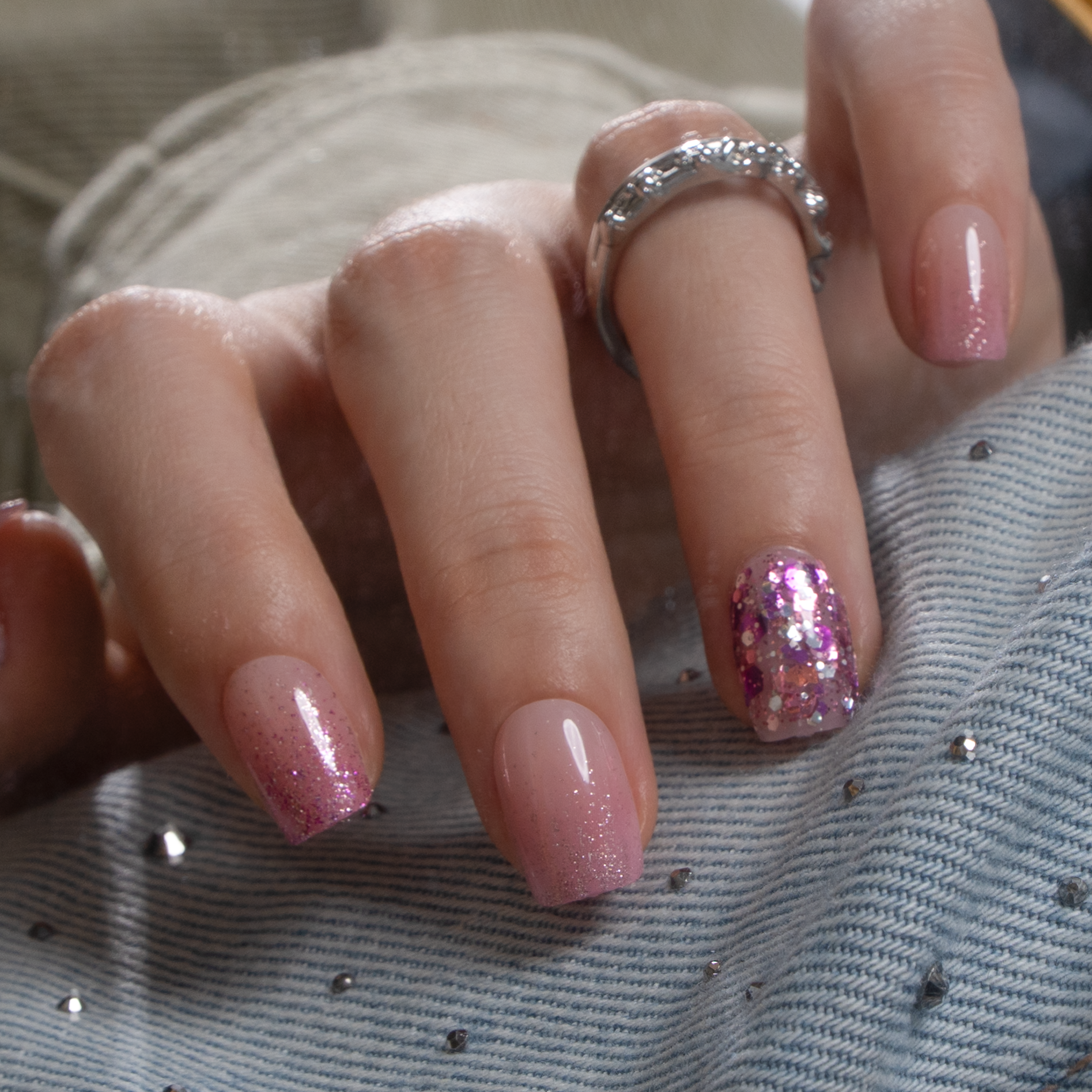 Blush Glitter S Squoval product view