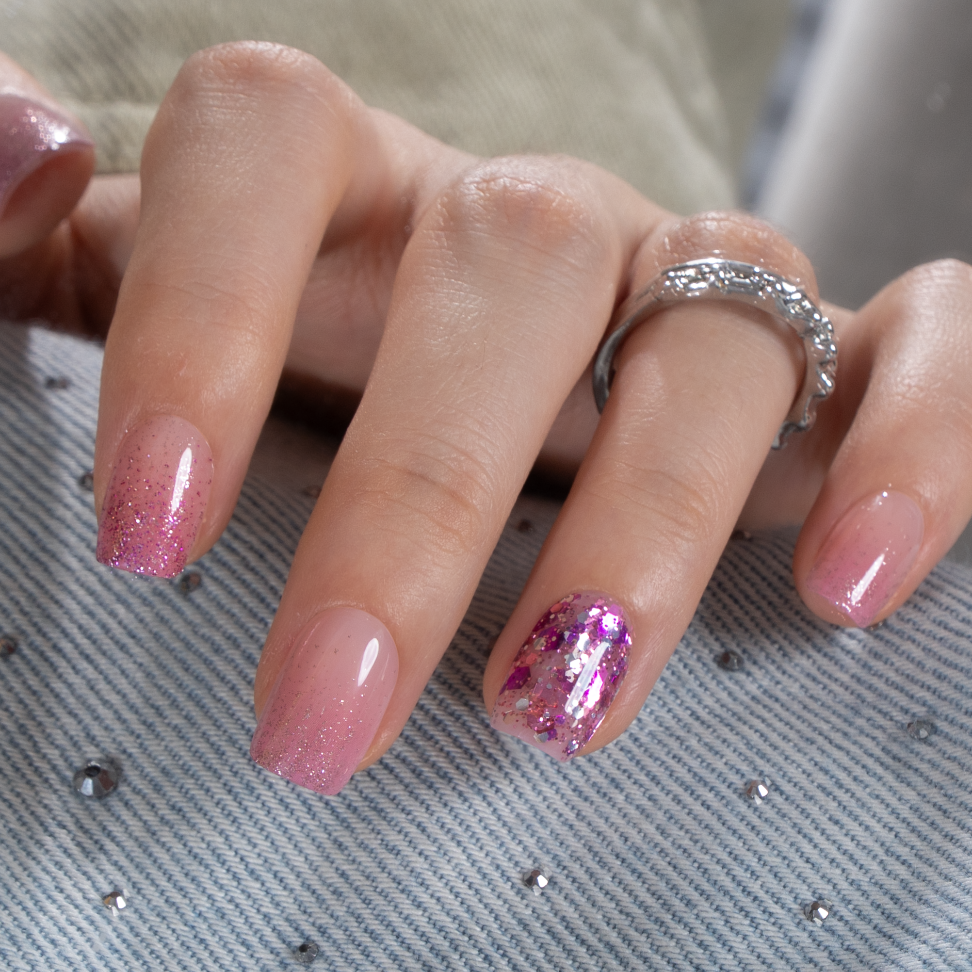 Blush Glitter S Squoval product view