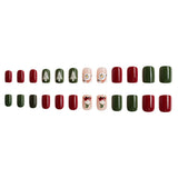 Festive Cheer – short Squoval nail detail