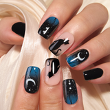 Starry Cat Dream M Squoval squoval press-on nails